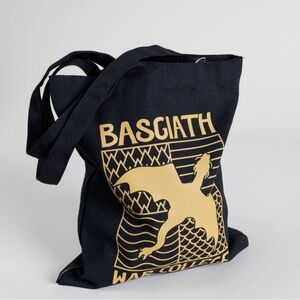 NWT BASGIATH WAR COLLEGE Canvas Mini Tote Bag FOURTH WING BLACK